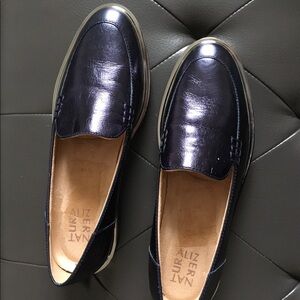 Naturalizer NWT ANDIE Metallic Navy Loafers